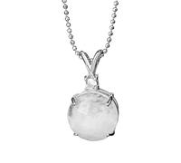 KIJSKKOPO Collar con Colgante Piedra Energética Cristal Natural, Incrustaciones Facetas Circulares Cuarzo Rosa, Delicado Collar Circonita, Joyería para Mujer, Señora, Abuela, Día La Madre, Cumpl