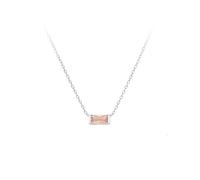 KIJSKKOPO Collar De Plata Ley 925 Con Piedra Natal Diciembre, Cadena Gargantilla Ajustable Con Incrustaciones De Circonitas Colores Y Baño De Oro Blanco Cuadrado, Regalo Joyería para Mamá Y Espos