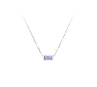 KIJSKKOPO Collar De Plata Ley 925 Con Piedra Natal Diciembre, Cadena Gargantilla Ajustable Con Incrustaciones De Circonitas Colores Y Baño De Oro Blanco Cuadrado, Regalos De Joyería para Mamá Y E