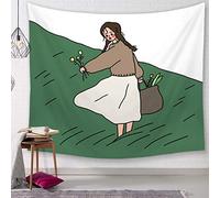 KIJYAG Tapiz de pared para niñas, diseño de mandala, hippie, rosa dulce, decoración para el hogar