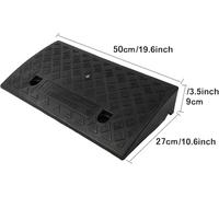 KIJyfgTR Car Ramp Plastic Ramp, Used For Lane Loading and Unloading Dock, Car Truck Wheelchair Movement(Nero,27 * 9cm/10.6 * 3.5in)