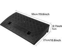 KIJyfgTR Car Ramp Plastic Ramp, Used For Lane Loading and Unloading Dock, Car Truck Wheelchair Movement(Nero,27 * 7cm/10.6 * 2.7in)