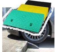 KIJyfgTR Car Ramp Plastic Ramp, Used For Lane Loading and Unloading Dock, Car Truck Wheelchair Movement(Green,50x27x9cm)