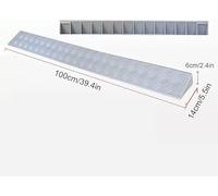 KIJyfgTR Door Threshold Ramp, Wheelchair Ramp, Plastic Ramp For Threshold Doors and Bathrooms That Can Be Cut(Nero,100x14x6cm/39x5.5x2.4in)