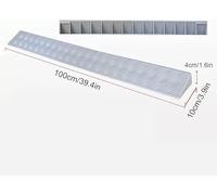 KIJyfgTR Door Threshold Ramp, Wheelchair Ramp, Plastic Ramp For Threshold Doors and Bathrooms That Can Be Cut(Nero,100x10x4cm/39x4x1.6in)
