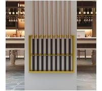 KIJyfgTR Estante de Billar de Pared de Metal con Ranuras Dobles en Forma de U, Ideal for Salas de Billar y Clubes.(Gold,40x6x50cm)