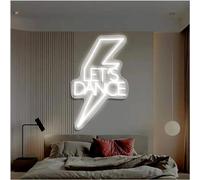 KIJyfgTR Letrero de luz de neón LED Let's Dance Letreros de neón Luz Letrero de neón LED Hecho a Mano for Cerveza Bar Club Man Cave (, Size : 36x60cm(14x23in))