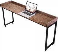 KIJyfgTR Mesa de Cama de Madera Maciza Natural con Ruedas for Dormitorio, Hospital, sanatorio, estación de Trabajo móvil, Mesa de Comedor