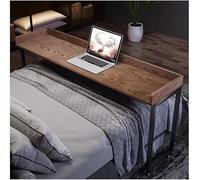 KIJyfgTR Mesa de Cama de Madera Maciza Natural con Ruedas for Dormitorio, Hospital, sanatorio, estación de Trabajo móvil, Mesa de Comedor