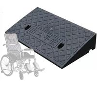 KIJyfgTR Rising Threshold Ramp For Wheelchair Mobility, High Load Curb Ramp For Walking Carts/handcarts(Nero,49x27x10cm)