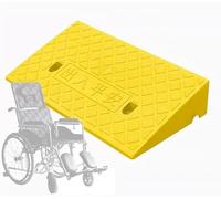 KIJyfgTR Rising Threshold Ramp For Wheelchair Mobility, High Load Curb Ramp For Walking Carts/handcarts(Giallo,49x13x3cm)