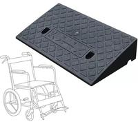 KIJyfgTR Roadstone Ramp 3-14.5cm Rising Anti Slip Plastic Ladder Ramp with Bolt Vehicle Ramp Car Curb Ramp(Nero,49x22x6cm)