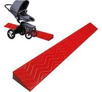KIJyfgTR Wheelchair Ramp, Electric Scooter, Sweeping Machine, Bathroom Floor Tile, Threshold Transition Strip(Rosso,10 * 4cm/4 * 1.5in)