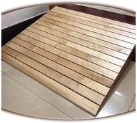 KIJyfgTR Wooden Curb Ramp, Threshold Ramp, Heavy-Duty Durable Lane, Wheelchair, Motorcycle, Car, Bicycle Ramp(30x26x7cm(11.8x10.2x2.7inch))