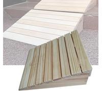 KIJyfgTR Wooden Curb Ramp, Threshold Ramp, Heavy-Duty Durable Lane, Wheelchair, Motorcycle, Car, Bicycle Ramp(31x30x11cm(12.2x11.8x4.3inch))