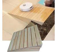 KIJyfgTR Wooden Curb Ramp, Threshold Ramp, Heavy-Duty Durable Lane, Wheelchair, Motorcycle, Car, Bicycle Ramp(31x30x9cm/12.2x11.8x3.5inch)