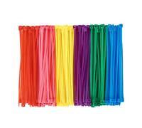 KIKAPA 600 piezas (100 por color) pequeñas bridas de cremallera de colores de 4 pulgadas multicolor para decorar suministros de guirnalda de