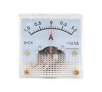 KIKFOPD Amperímetro analógico DC 0-1A 34g Modelo 91C4 Clase 2.5 | Amperímetro CC con lectura de 0-1 A; 34 g, modelo 91C4, transparente/ para una fácil visibilidad en mesas abarrotadas.