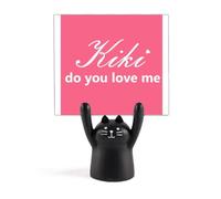 Kiki Do You Love Me Art Deco Fashion Memo Holder Cartoon Black Cat Stand Decoración