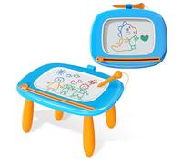 Kikidex Juguetes para niños pequeños de 1 a 3 años, pizarra mágicas magnética, juguetes para niñas de 1 a 2 años, pizarra mágicas para pintar, juguetes educativos para bebés de 1, 2 y 3 años - Azul