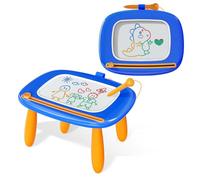 Kikidex Juguetes para niños pequeños de 1 a 3 años,pizarra mágicas magnética,juguetes para niñas,pizarra mágica para pintar,juguetes educativos para bebés y niños,regalo de cumpleaños (Azul oscuro)