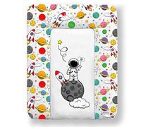 Kikido Cambiador Bebe 50x70 - Astronauta - Edición Limitada - Colchoneta Cambiador Bebé Impermeable, Suave y Portátil - Colchón Cambiadores para Cómodas, Mesas y Viajes - Universal 70x50
