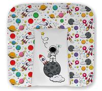 Kikido Cambiador Bebe 70x75 - Astronauta - Edición Limitada - Colchoneta Cambiador Bebé Impermeable, Suave y Portátil - Colchón Cambiadores para Cómodas, Mesas y Viajes - Universal 75x70
