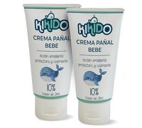 Kikido Crema Pañal Bebe 100ml - 2xCrema Culito Bebé - Protección Suave con Óxido de Zinc para el Cambio de Pañales - Apto para Pieles Sensibles