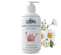 Kikido Jabón Íntimo Infantil 250 ml - Gel Intimo Pediatrico con Extracto de Camomila - Jabon de Baño Bebé para Piel Sensible, Hidratante y Purificante, 250 ml