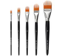 KIKIGOAL 5 pinceles de textura de rastrillo y peine para acrílico | Pinceles Filbert para óleo, acuarela y acrílico. Crea vetas de madera, hierba, pelo y plumas. Para artistas.