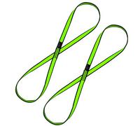 KIKIGOAL Correa de nailon para escalada de 18 mm 23 KN CE2008/EN566, correas de cincha para escalada al aire libre, rappel, columpio, hamaca de yoga, etc. (2 piezas verdes, 24 pulgadas)