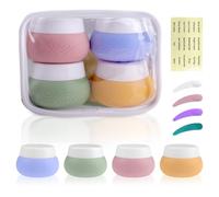 KiKiHong 4 botes de crema de 30 ml para rellenar, a prueba de fugas, con tapa, recipientes para cosméticos, cosméticos, cremas, lociones