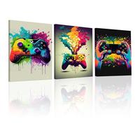 KiKiHong Set de 3 Posters de Gaming con Marco,Cuadros Gaming | Cuadros Gamer Habitacion para Decoracion Habitacion Juvenil Dormitorio o Salón 40x30cm