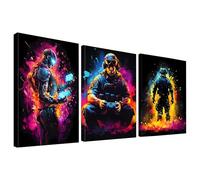 KiKiHong Set de 3 Pósters para Juegos con Marco 30x40 Cuadros Gaming para Habitación Juvenil, Sala de Estar o Sala de Juegos,Regalo para Gamers