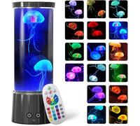 KIKILIVE lampara medusa lámpara de medusa flotante led,Jellyfish Lamp con 17 Colores y Telemando Lámpara Medusa Acuario Movimiento para Relajación, Decoración del Hogar