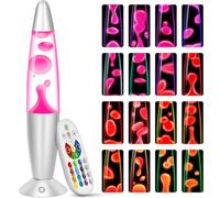 KIKILIVE Líquido Movimiento 17 colores lampara de LED Lamp Lámparas deportivas líquidas de Mesita de Noche -Decoración de Escritorio, LED Bajo Consumo con Control Remoto