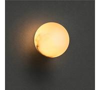 Kikioo Aplique de pared nórdico moderno con pantallas de mármol alabastro, lámpara de pared para baño, iluminación de tocador, aplique de pared de mármol natural para dormitorio, sala de estar, escale