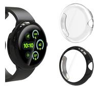 KIKISML 2 protectores de pantalla compatibles con Google Pixel Watch 4 de 1.614 pulgadas (2025), funda de protección completa, ultra delgada, de TPU suave compatible con Google Pixel Watch 4 de 41 mm
