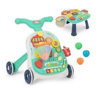 kikka boo Andador Bebé Primeros Pasos 2 en 1 Candy Party, Desde 6 Meses, Caminador de Actividades Multifunctional, Panel Interactivo con Música y Luces, Aprende a Caminar, Menta