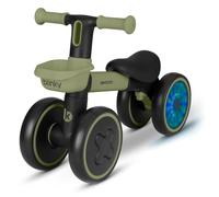 kikka boo Blinky Bicicleta Sin Pedales para Niños de 1 a 3 Años, Bicicleta de Equilibrio con Ruedas Traseras Luminosas, Luces LED Integradas, Cuadro Ligero de Aluminio, con Cesta, Verde