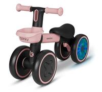 kikka boo Blinky Bicicleta Sin Pedales para Niños de 1 a 3 Años, Bicicleta de Equilibrio con Ruedas Traseras Luminosas, Luces LED Integradas, Cuadro Ligero de Aluminio, con Cesta, Rosa