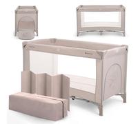 kikka boo Cuna de Viaje SO Gifted, Cuna Bebe 120x60 cm hasta 15 kg, Parque Plegable con Bolsa de Transporte, Ligera y Compacta, Beige