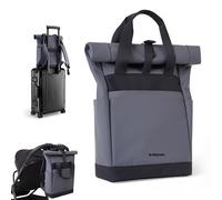 KikkaBoo Mochila Pañalera CERISE, Bolsa de Mamá, Cintas para Silla de Bebé, Gran Capacidad, Cambiador Portátil, Bolsillo Térmico, Bolsillo Impermeable, Multibolsillo, Gris
