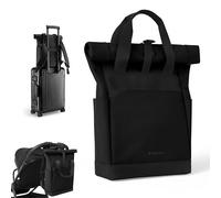 KikkaBoo Mochila Pañalera CERISE, Bolsa de Mamá, Cintas para Silla de Bebé, Gran Capacidad, Cambiador Portátil, Bolsillo Térmico, Bolsillo Impermeable, Multibolsillo, Negro