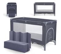 kikka boo SO Gifted Cuna de Viaje, hasta 15 kg, Parque Cuna 120x60 cm, 1 Nivel, Plegable, Ligera, Bolsa de Transporte, Compacta, Azul Marino