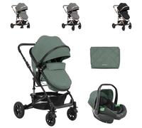 Kikkaboo Amaia 3en1 i-Size silla de paseo convertible silla coche infantil bolsa, colores:verde
