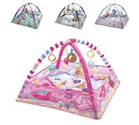 Kikkaboo arco juego manta de gateo 2 en 1 juguetes de agarre 18 pelotas de juego, colores:rosa