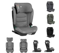Kikkaboo, asiento infantil i-Scout i-Size (100-150 cm) reposacabezas, Isofix, color:gris claro
