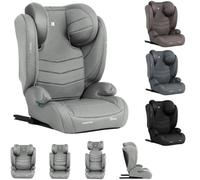 Kikkaboo asiento infantil i-Stand i-Size (100-150 cm) grupo 2/3 ajustable Isofix, color:gris claro