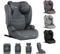 Kikkaboo asiento infantil i-Stand i-Size (100-150 cm) grupo 2/3 ajustable Isofix, color:gris oscuro